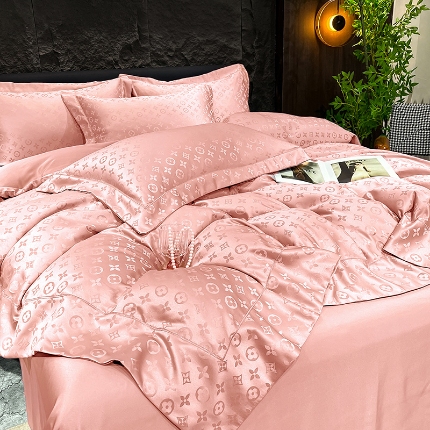 91家纺网 家纺一手货源 找家纺 （总）经年 2025新款水洗真丝提花四件套格林系列