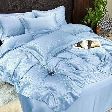 91家纺网 家纺一手货源 找家纺 （总）经年 2025新款水洗真丝提花四件套格林系列