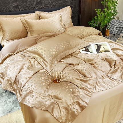 91家纺网 家纺一手货源 找家纺 （总）经年 2025新款水洗真丝提花四件套格林系列