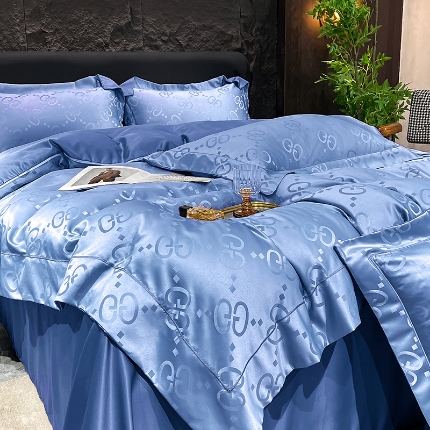 91家纺网 家纺一手货源 找家纺 （总）（总）经年 2025年水洗真丝冰丝天丝提花四件套 洛克系列