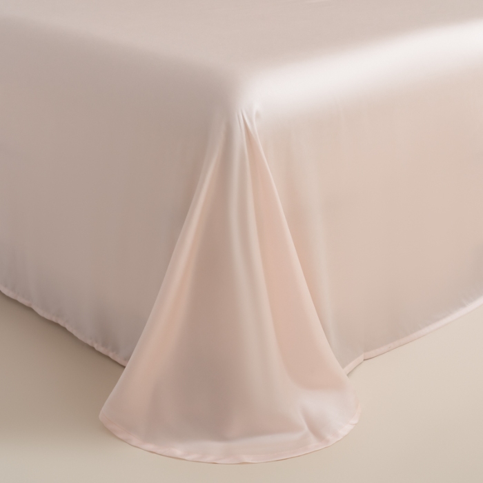 91家纺网 家纺一手货源 找家纺 春夏新品超细旦冷凝刺绣四件套100%莱赛尔高档礼盒装 淡藕粉-赫本-超细旦