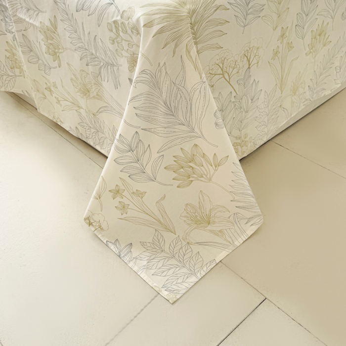 91家纺网 家纺一手货源 找家纺 金盛纺 2025新款13372全棉系列四件套 霜叶