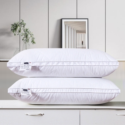 91家纺网 家纺一手货源 找家纺 蝴桐家纺 全棉羽丝绒枕 全棉绗绣羽丝枕 全棉枕芯 双边立体枕 中高枕头 成人枕芯