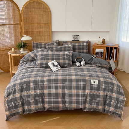 91家纺网 家纺一手货源 找家纺 （总）2025款纯色全棉纯棉四件套单人双人款学生三件套床上用品