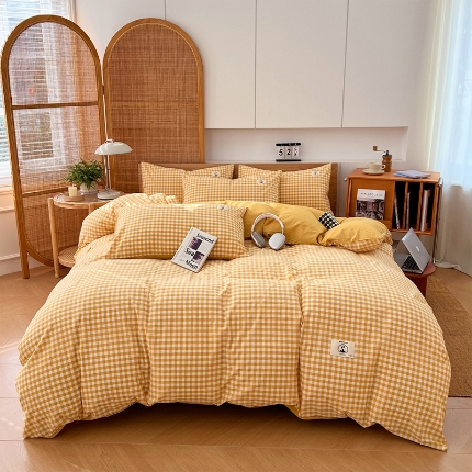 91家纺网 家纺一手货源 找家纺 （总）2025款纯色全棉纯棉四件套单人双人款学生三件套床上用品