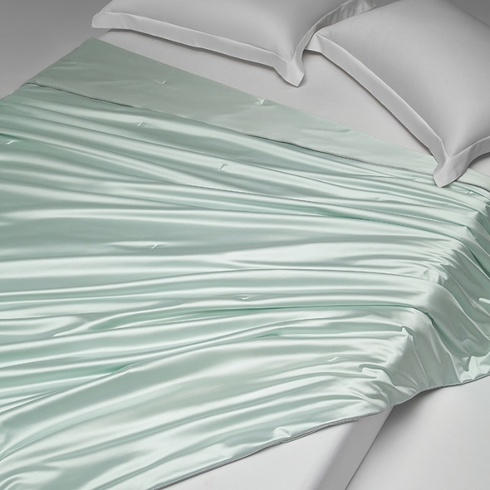 91家纺网 家纺一手货源 找家纺 【2025】锦氨蚕丝夏凉被可水洗可烘干 严格控价请参照执行否则不予供货 兰色