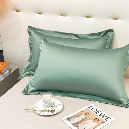 91家纺网 家纺一手货源 找家纺 （总）凯磊  2022新款纯棉梦曼纯色单品枕套一对装