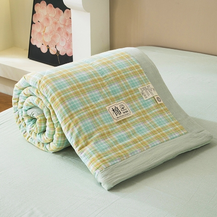 91家纺网 家纺一手货源 找家纺 （总）2025新款新疆棉花被夏被100%里外全棉棉花夏被无印风全棉色织水洗棉夏凉被空调被春秋被单人可机洗