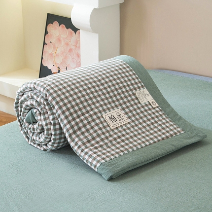 91家纺网 家纺一手货源 找家纺 （总）2025新款新疆棉花被夏被100%里外全棉棉花夏被无印风全棉色织水洗棉夏凉被空调被春秋被单人可机洗