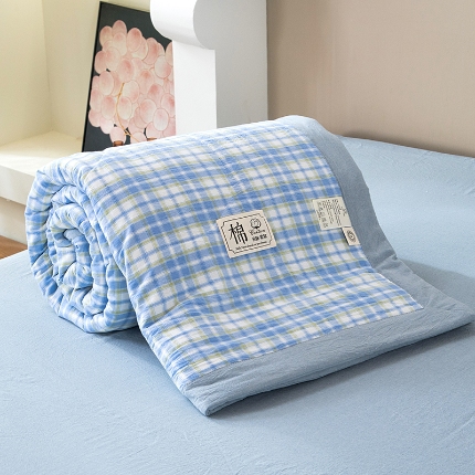 91家纺网 家纺一手货源 找家纺 （总）2025新款新疆棉花被夏被100%里外全棉棉花夏被无印风全棉色织水洗棉夏凉被空调被春秋被单人可机洗