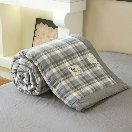 91家纺网 家纺一手货源 找家纺 （总）2025新款新疆棉花被夏被100%里外全棉棉花夏被无印风全棉色织水洗棉夏凉被空调被春秋被单人可机洗