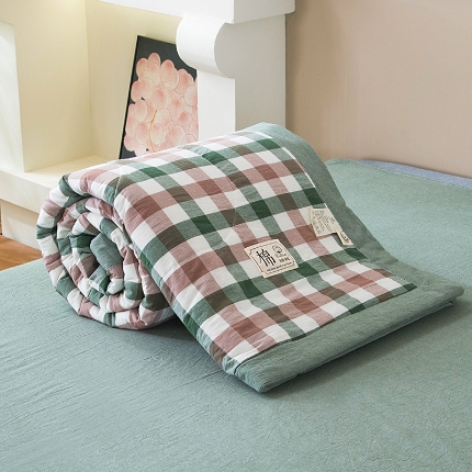 91家纺网 家纺一手货源 找家纺 （总）2025新款新疆棉花被夏被100%里外全棉棉花夏被无印风全棉色织水洗棉夏凉被空调被春秋被单人可机洗