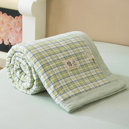 91家纺网 家纺一手货源 找家纺 （总）2025新款新疆棉花被夏被100%里外全棉棉花夏被无印风全棉色织水洗棉夏凉被空调被春秋被单人可机洗