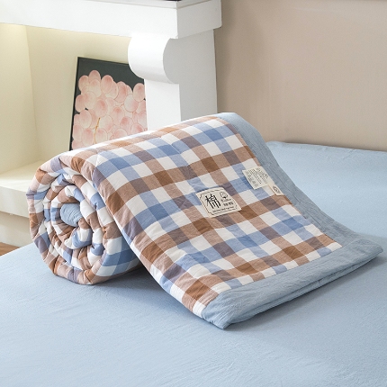 91家纺网 家纺一手货源 找家纺 （总）2025新款新疆棉花被夏被100%里外全棉棉花夏被无印风全棉色织水洗棉夏凉被空调被春秋被单人可机洗