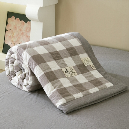 91家纺网 家纺一手货源 找家纺 （总）2025新款新疆棉花被夏被100%里外全棉棉花夏被无印风全棉色织水洗棉夏凉被空调被春秋被单人可机洗