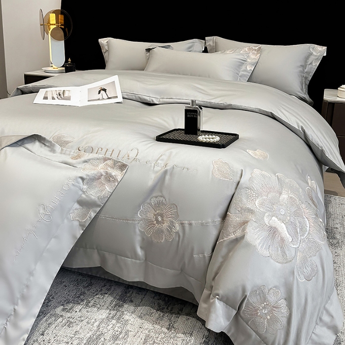 91家纺网 家纺一手货源 找家纺 （总）星蕴家纺 2024新款A类13376新疆全棉刺绣四件套-千禧