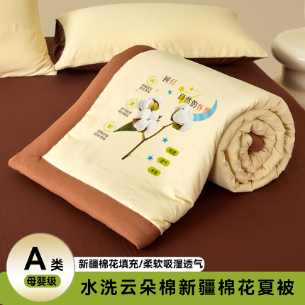 91家纺网 家纺一手货源 找家纺 （总）卡斯诺家纺馆 2025新款水洗棉棉花夏被夏凉被空调被四件套（下载文件夹包含买家秀）
