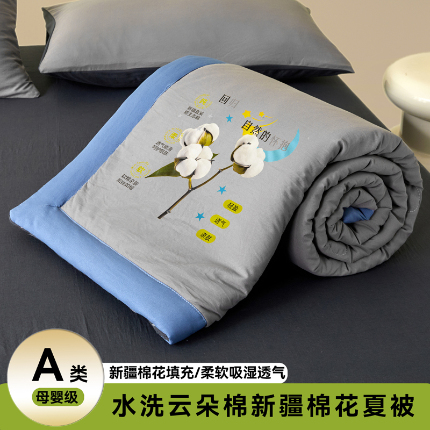 91家纺网 家纺一手货源 找家纺 （总）卡斯诺家纺馆 2025新款水洗棉棉花夏被夏凉被空调被四件套（下载文件夹包含买家秀）