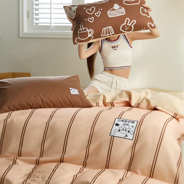 91家纺网 家纺一手货源 找家纺 （总）原研家居 2024新款40支全棉13070平网印花系列四件套