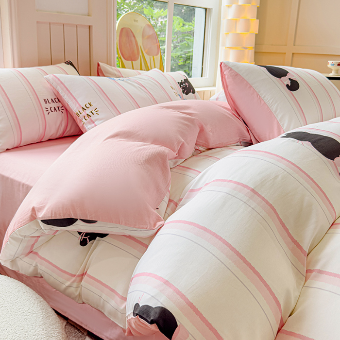 91家纺网 家纺一手货源 找家纺 （总）澳梵家居 2025新款小清新全棉印花四件套