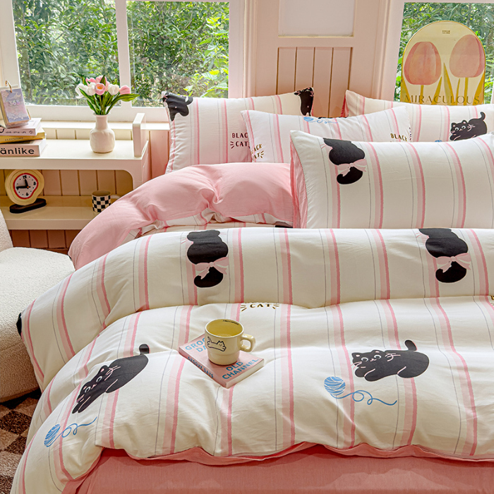 91家纺网 家纺一手货源 找家纺 （总）澳梵家居 2025新款小清新全棉印花四件套