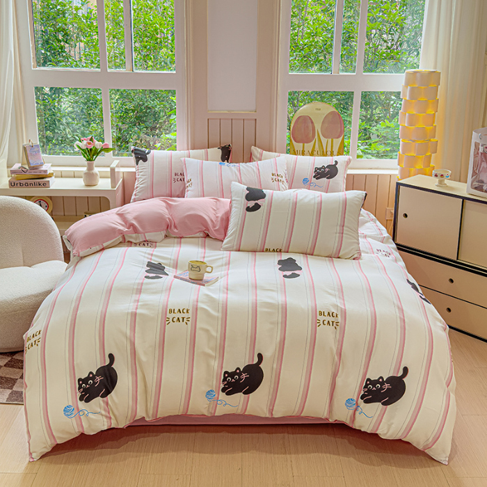 91家纺网 家纺一手货源 找家纺 （总）澳梵家居 2025新款小清新全棉印花四件套