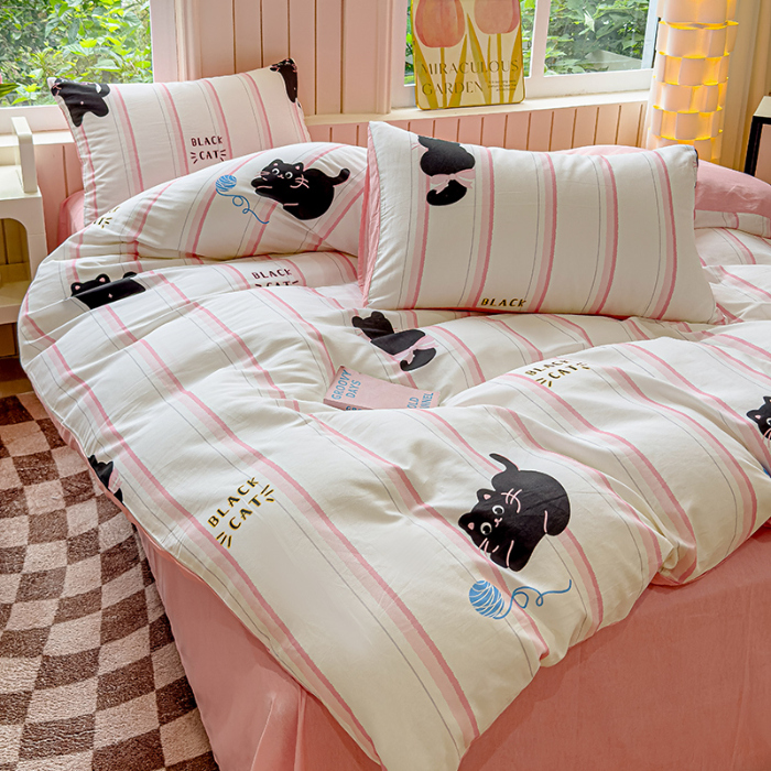 91家纺网 家纺一手货源 找家纺 （总）澳梵家居 2025新款小清新全棉印花四件套