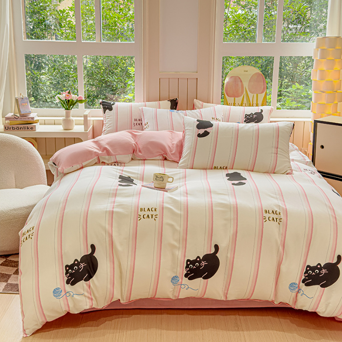 91家纺网 家纺一手货源 找家纺 （总）澳梵家居 2025新款小清新全棉印花四件套