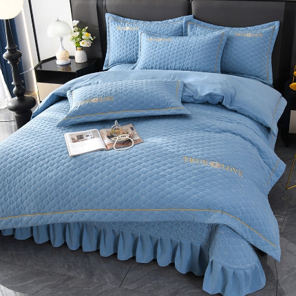 91家纺网 家纺一手货源 找家纺 （总）2025代芙直播夹棉床盖款四件套夹棉款被套四件套花边款夹棉床盖四件套