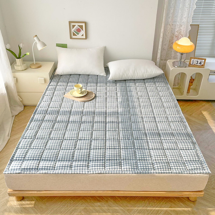 91家纺网 家纺一手货源 找家纺 （总）丽诺 2024新款全棉色织棉花床护垫