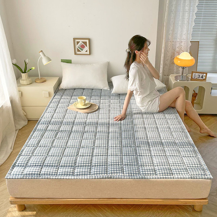 91家纺网 家纺一手货源 找家纺 （总）丽诺 2024新款全棉色织棉花床护垫