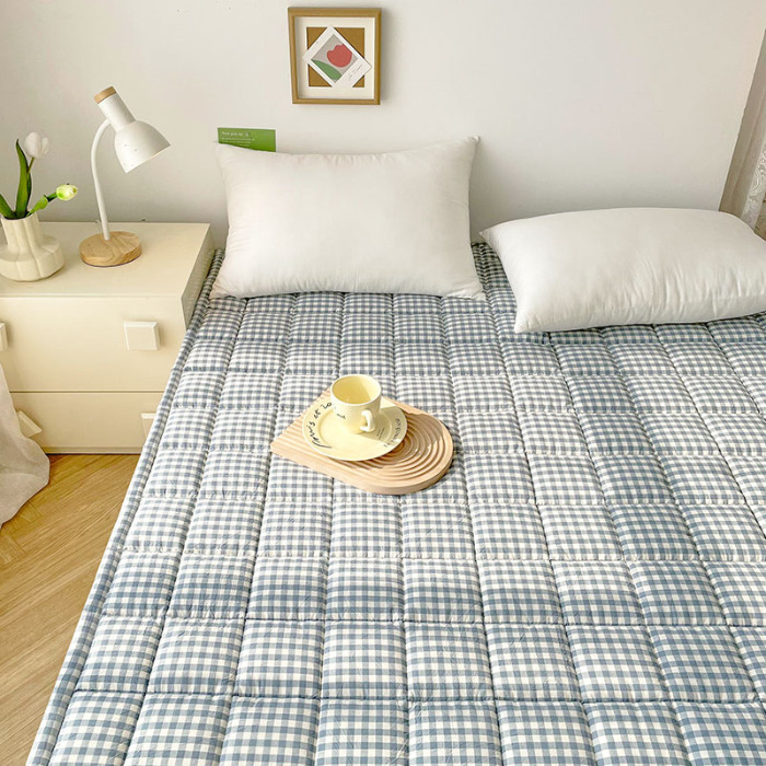 91家纺网 家纺一手货源 找家纺 （总）丽诺 2024新款全棉色织棉花床护垫