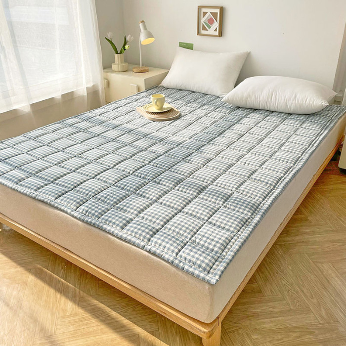 91家纺网 家纺一手货源 找家纺 （总）丽诺 2024新款全棉色织棉花床护垫