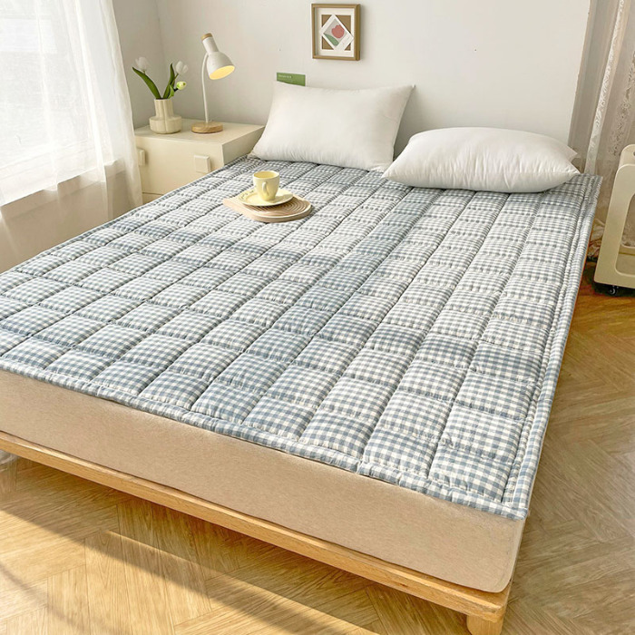 91家纺网 家纺一手货源 找家纺 （总）丽诺 2024新款全棉色织棉花床护垫