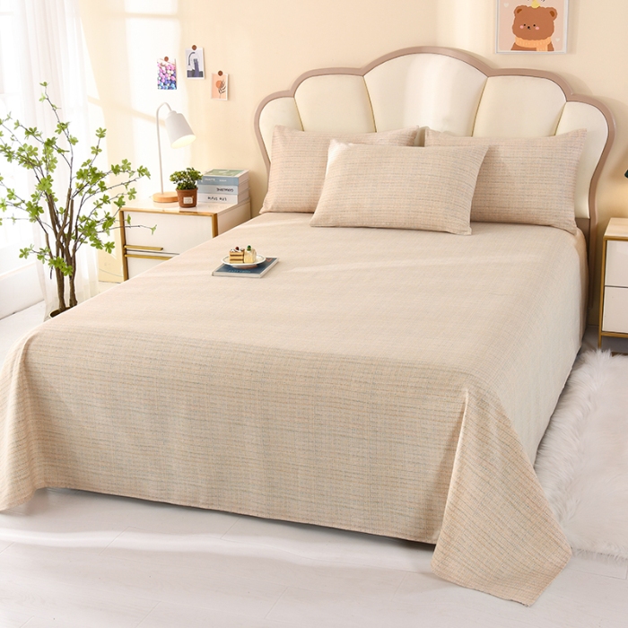 91家纺网 家纺一手货源 找家纺 （总）牵依 2025新款工艺款老粗布床单系列三件套