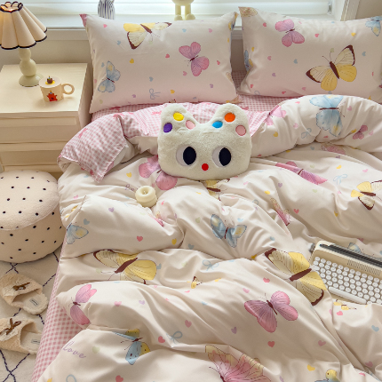 91家纺网 家纺一手货源 找家纺 （总）灿哈家纺 植物羊绒加厚磨毛水洗棉亲肤棉四件套套件单被套单品