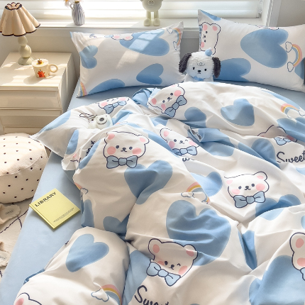 91家纺网 家纺一手货源 找家纺 （总）灿哈家纺 植物羊绒加厚磨毛水洗棉亲肤棉四件套套件单被套单品