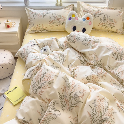 91家纺网 家纺一手货源 找家纺 （总）灿哈家纺 植物羊绒加厚磨毛水洗棉亲肤棉四件套套件单被套单品