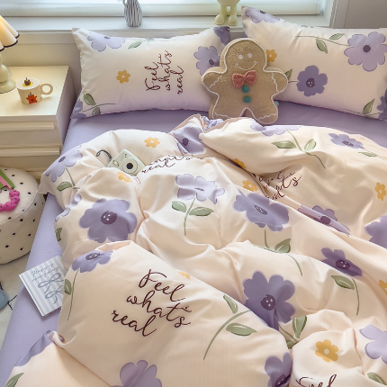 91家纺网 家纺一手货源 找家纺 （总）灿哈家纺 植物羊绒加厚磨毛水洗棉亲肤棉四件套套件单被套单品