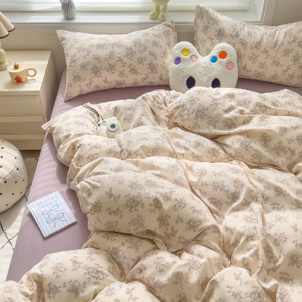 91家纺网 家纺一手货源 找家纺 （总）灿哈家纺 植物羊绒加厚磨毛水洗棉亲肤棉四件套套件单被套单品