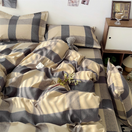 91家纺网 家纺一手货源 找家纺 （总）灿哈家纺 植物羊绒加厚磨毛水洗棉亲肤棉四件套套件单被套单品