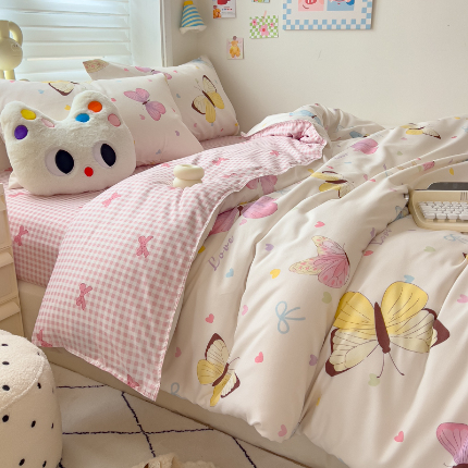 91家纺网 家纺一手货源 找家纺 灿哈2025款磨毛植物羊绒四件套更多花型群下载（新）