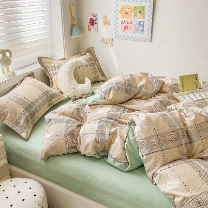 91家纺网 家纺一手货源 找家纺 灿哈2025款磨毛植物羊绒四件套更多花型群下载（新）