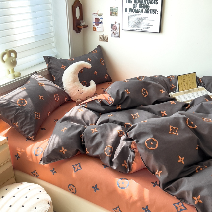 91家纺网 家纺一手货源 找家纺 灿哈2025款磨毛植物羊绒四件套更多花型群下载（新）