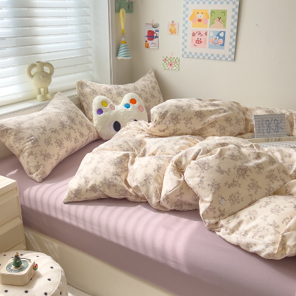 91家纺网 家纺一手货源 找家纺 灿哈2025款磨毛植物羊绒四件套更多花型群下载（新）