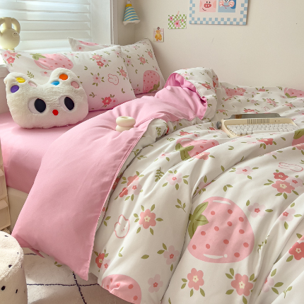 91家纺网 家纺一手货源 找家纺 灿哈2025款磨毛植物羊绒四件套更多花型群下载（新）