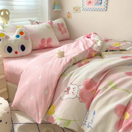 91家纺网 家纺一手货源 找家纺 灿哈2025款磨毛植物羊绒四件套更多花型群下载（新）