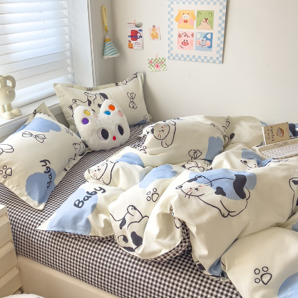 91家纺网 家纺一手货源 找家纺 灿哈2025款磨毛植物羊绒四件套更多花型群下载（新）