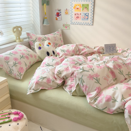 91家纺网 家纺一手货源 找家纺 灿哈2025款磨毛植物羊绒四件套更多花型群下载（新）