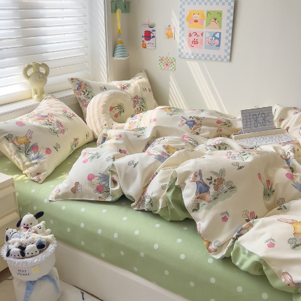 91家纺网 家纺一手货源 找家纺 灿哈2025款磨毛植物羊绒四件套更多花型群下载（新）